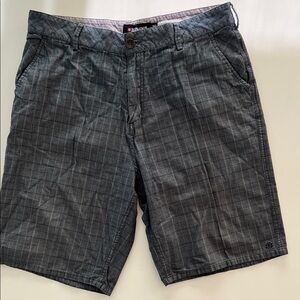 Element Dark Gray Plaid Men's Shorts